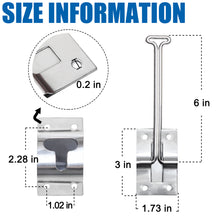 Load image into Gallery viewer, AutoWanderer Tool 6” RV Door Latch, Stainless Steel T-Style Trailer Door Holder Catch with Bracket Screws for Camper Cargo Door Holder Latch, Entry Door Hardware, 2 Pack