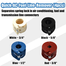 Load image into Gallery viewer, Fuel Line Disconnect Tool Set & Master Quick Disconnect Tool Kit for AC Fuel Line Transmission Oil Cooler Line Disconnects Compatible with Most Ford Chevy GM Models Blue