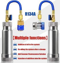 Load image into Gallery viewer, AutoWanderer Tool R134A AC Oil Dye Injector Kit with 2 Quick Couplers 2 Oil Checkers 2oz Measuring Cup