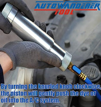 Load image into Gallery viewer, AutoWanderer Tool R134A AC Oil Dye Injector Kit with 2 Quick Couplers 2 Oil Checkers 2oz Measuring Cup
