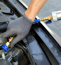 Load image into Gallery viewer, AutoWanderer Tool AC Oil Dye Injector Kit for R134a Refrigerant System with 1/4" SAE Connector and Snap Quick Coupler 2 Oil Checkers 2oz Measuring Cup