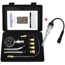 Load image into Gallery viewer, AutoWanderer Tool 9Pcs Engine Compression Tester Kit with Spark Plug Tester, Universal Automotive Petrol Gas Cylinder Pressure Gauge Set Engine Testing Tools M10, M12, M14, M18 Fitting