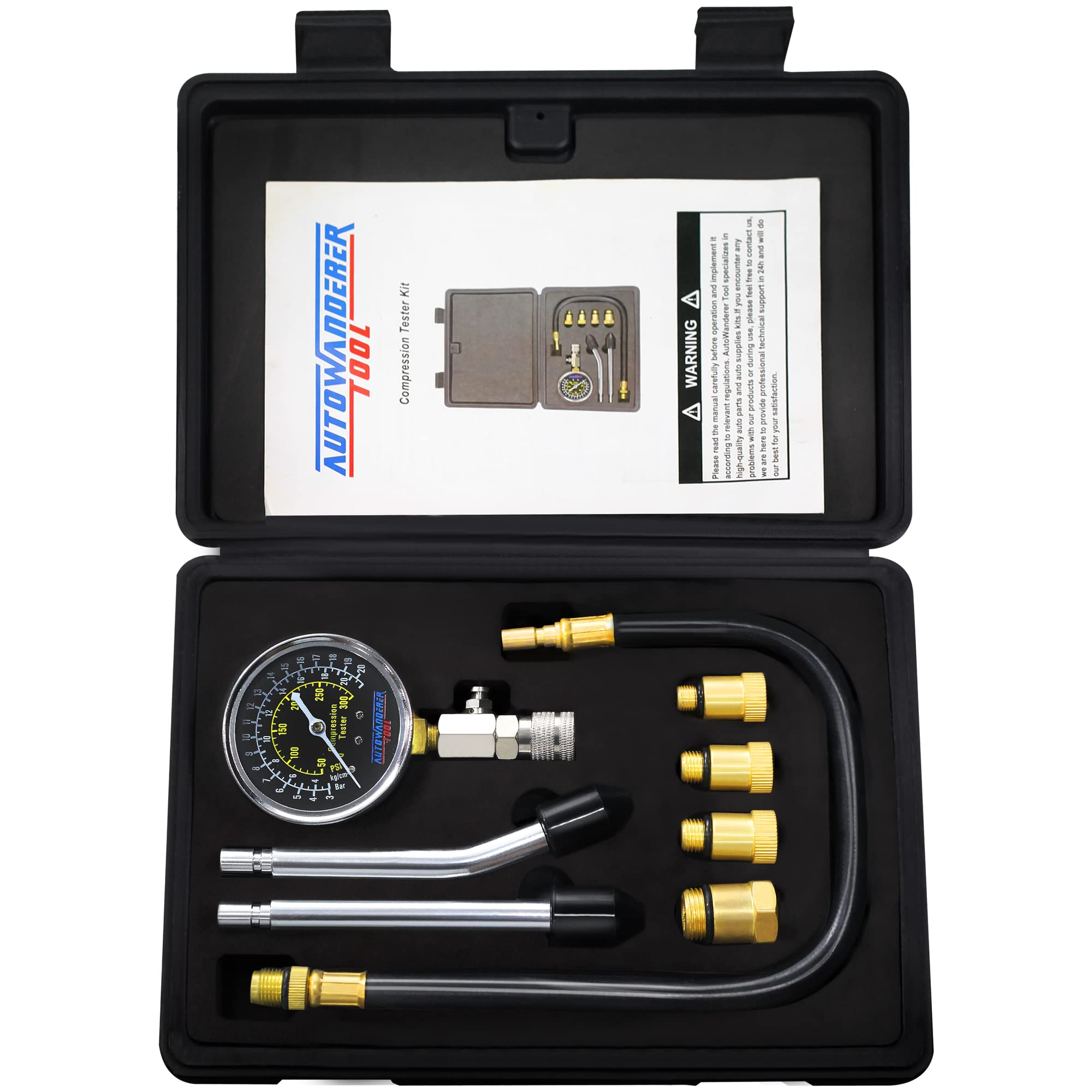 AutoWanderer Tool Engine Compression Tester Automotive, 8Pcs Fuel Pres –  Autowanderer Tool
