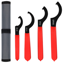 Load image into Gallery viewer, AutoWanderer Tool 4pcs Coilover Spanner Wrench Set Adjustable Shock Wrench Heavy Duty Steel C Spanner for Most Coil Overs Shocks Adjustment and Suspension System,Black