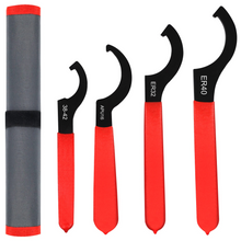 Load image into Gallery viewer, AutoWanderer Tool 4pcs Coilover Spanner Wrench Set Adjustable Shock Wrench Heavy Duty Steel C Spanner for Most Coil Overs Shocks Adjustment and Suspension System,Red