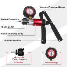 Load image into Gallery viewer, Brake Bleeder Kit One Person Hand Vacuum Pump Automotive Tester One-Man Brake Clutch Fluid Extractor Master Cylinder Bleeder Kit with Adapters Case,Red