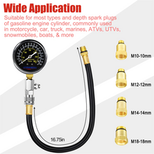 Load image into Gallery viewer, AutoWanderer Tool Engine Compression Tester Automotive, 8Pcs Fuel Pressure Gauge Set with Adapter for Small Engines, Cylinder Leak Down Tester for Petrol Gas Engine
