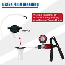 Load image into Gallery viewer, Brake Bleeder Kit One Person Hand Vacuum Pump Automotive Tester One-Man Brake Clutch Fluid Extractor Master Cylinder Bleeder Kit with Adapters Case,Red
