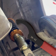 Load image into Gallery viewer, AutoWanderer Tool 4pcs Coilover Spanner Wrench Set Adjustable Shock Wrench Heavy Duty Steel C Spanner for Most Coil Overs Shocks Adjustment and Suspension System,Black