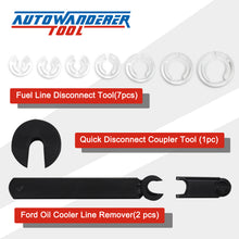 Load image into Gallery viewer, AutoWanderer Tool 22PCS Master Quick Disconnect Tools for Automotive AC Fuel Line Transmission Oil Cooler Line Disconnects,Include Scissor Remover,Compatible with Most Ford Chevy GM Models, Blue