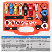 Load image into Gallery viewer, AutoWanderer Tool 22PCS Master Quick Disconnect Tool Kit for Automotive AC Fuel Line Disconnect Tool and Transmission Oil Cooler Line Red