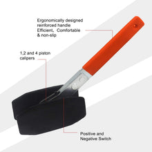Load image into Gallery viewer, Brake Caliper Compression Tool, Brake Caliper Press Tool Disc Brake Caliper Tool Spreader Car Ratchet Piston Compressor Tool with 2 Caliper Hangers, Orange