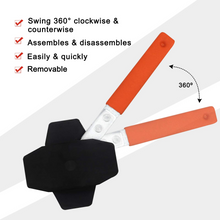 Load image into Gallery viewer, Brake Caliper Compression Tool, Brake Caliper Press Tool Disc Brake Caliper Tool Spreader Car Ratchet Piston Compressor Tool with 2 Caliper Hangers, Orange