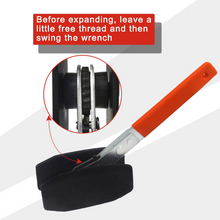 Load image into Gallery viewer, Brake Caliper Compression Tool, Brake Caliper Press Tool Disc Brake Caliper Tool Spreader Car Ratchet Piston Compressor Tool with 2 Caliper Hangers, Orange