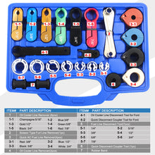 Load image into Gallery viewer, AutoWanderer Tool 22PCS Master Quick Disconnect Tools for Automotive AC Fuel Line Transmission Oil Cooler Line Disconnects,Include Scissor Remover,Compatible with Most Ford Chevy GM Models, Blue