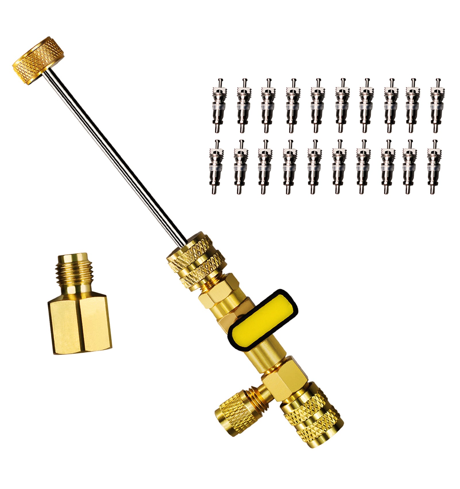 Valve Core Removal HVAC Tool, AC Schrader Valve Removal Tool with Dual