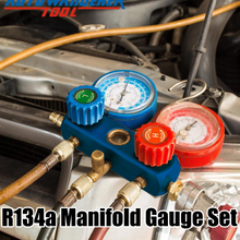 Load image into Gallery viewer, AutoWanderer Tool 3 Way Manifold Gauge Air Conditioning Diagnostic Freon Charging Set - Fits R134A R404A
